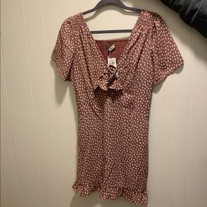Short Sleeve Polka Dot Dress